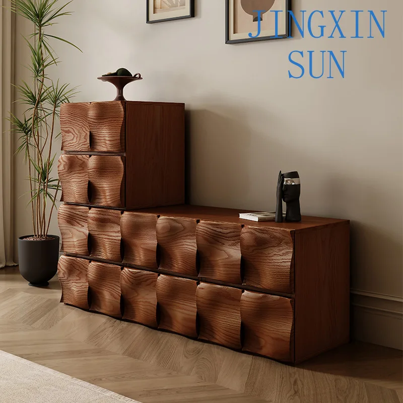 Chinese antique combination cabinet living room multi-functional locker sofa sideboard bedside table