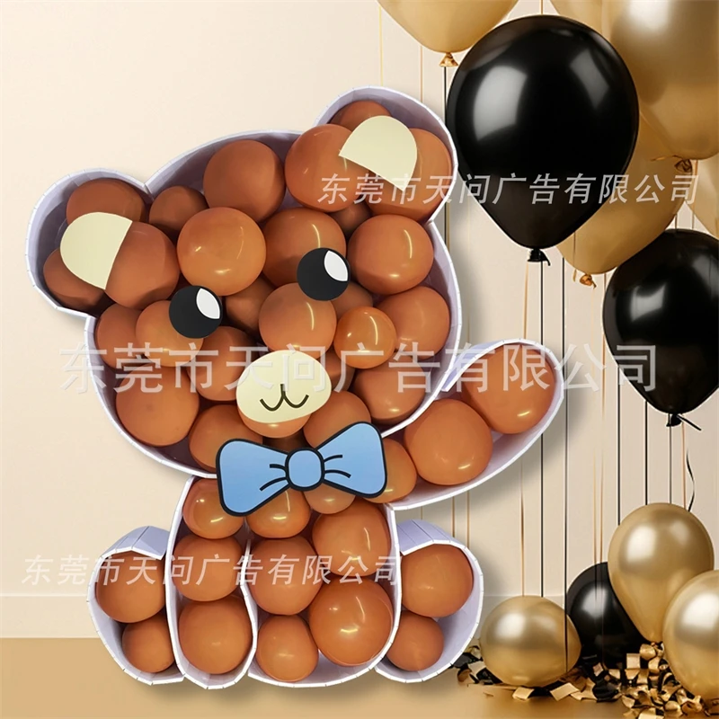 

Большой плюшевый шар в рамке, мозаичные воздушные шары, наполнительная коробка для свадьбы, дня рождения, вечерние украшения, детский душ, мультяшная доска KT