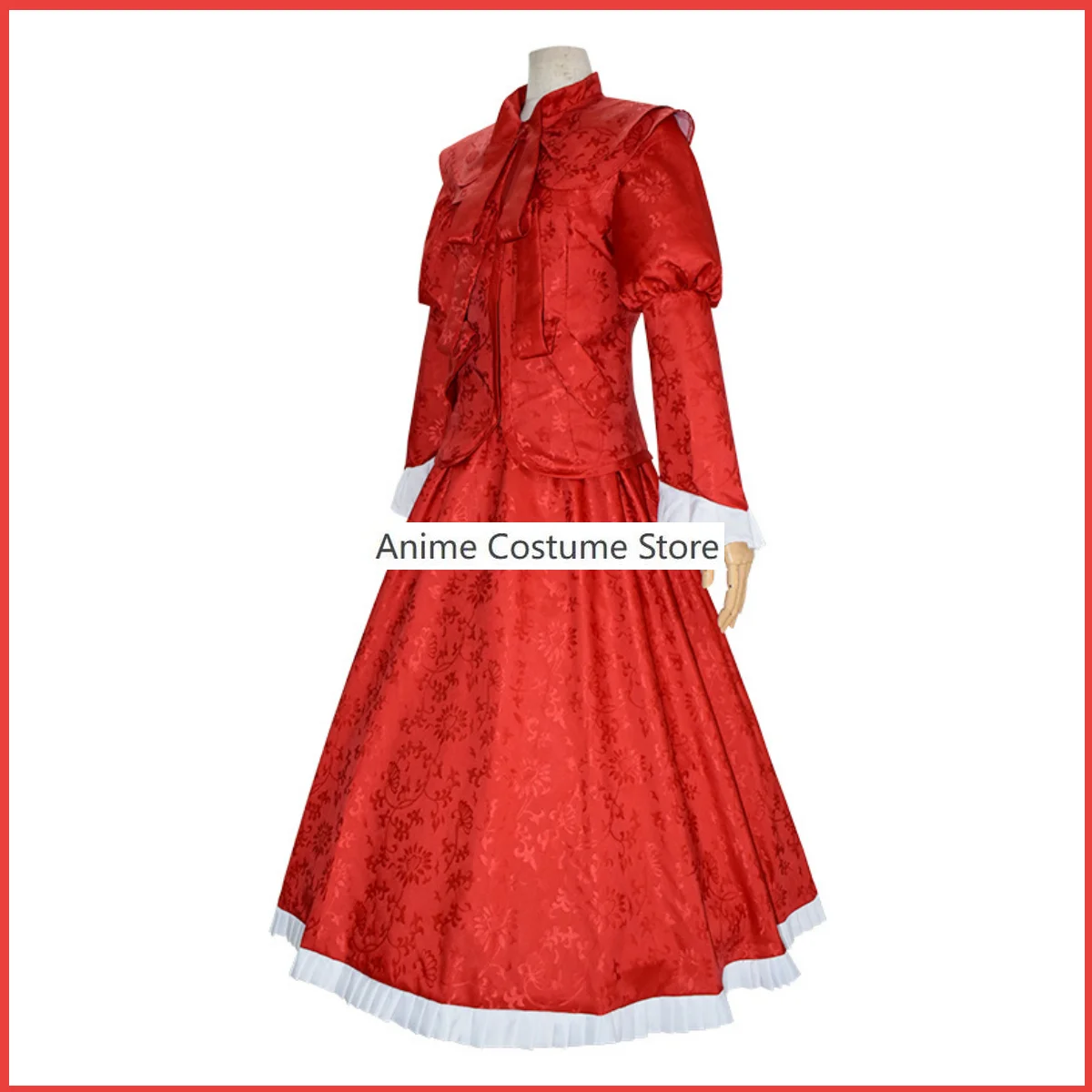 Anime Shadows House Kate Shadow Cosplay Costume Wig Red Dress Long Sleeved Princess Skirt Woman Kawaii Halloween Christmas Suit