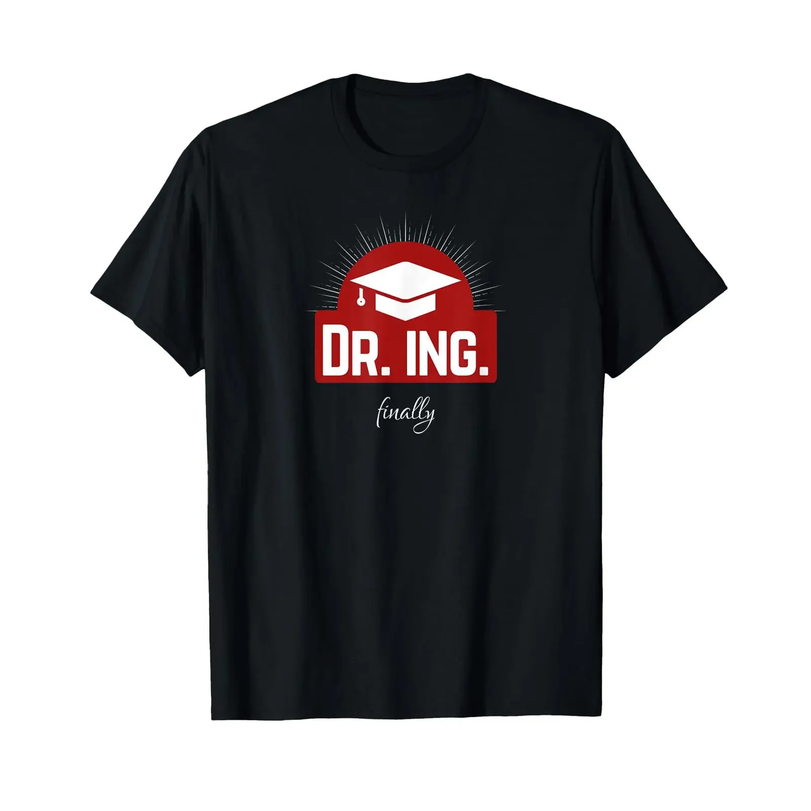 Dr ing Finally Endless Doctor's Title T Shirt vintage Washed homme Unisex Top For Everyday Wear Casual Slightly graphic Stylish