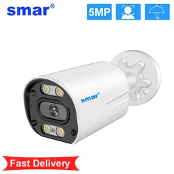 Smar 5MP Ai Smart Camera POE 5MP With Audio Security Camera Indoor Outdoor Waterpfoof Night Vision Video Surveillance Metal Case