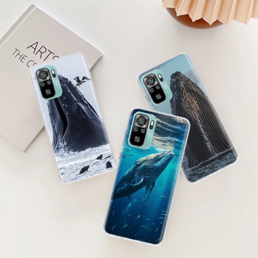 Spectacular Humpback Whale Phone Case For Xiaomi Poco X6 X5 X4 F4 GT X3 NFC F6 Pro 5G M5 M5S M4 M3 Mi F5 F3 F2 F1 Clear Cover Co