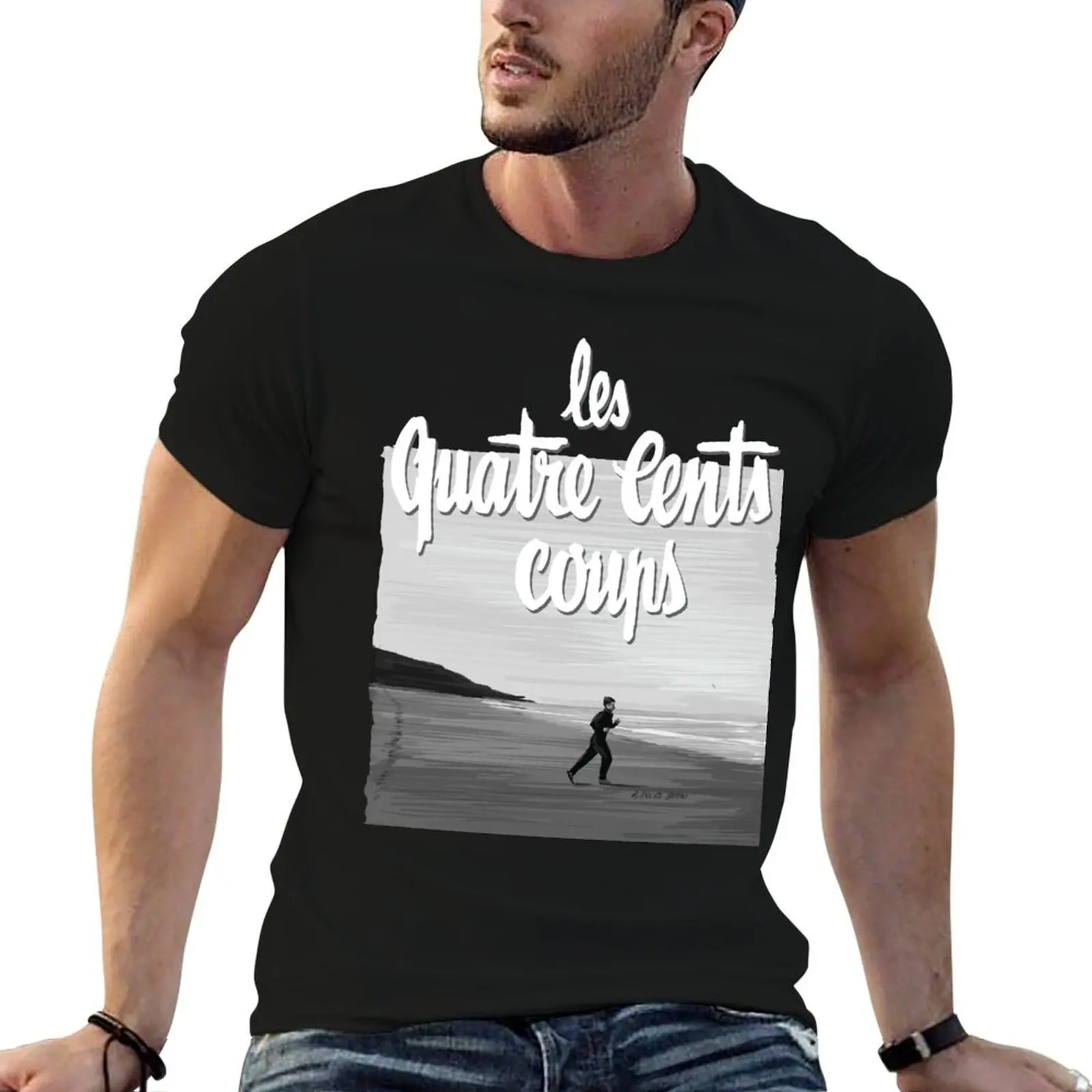 Francois Truffaut - Camiseta con ilustración de 400 Blows / 400 coups, camiseta gráfica para hombre, camisetas gráficas para hombre