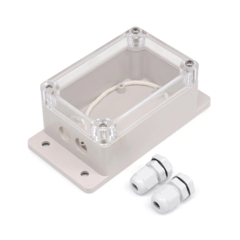 ABS Plastic Dustproof Waterproof IP66 Electrical Boxes Hinged Shell Outdoor Universal Project Enclosure Clear Cover