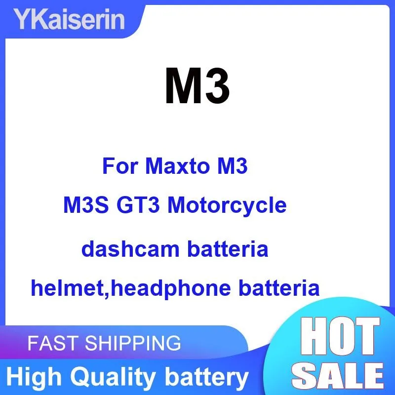 Helmet Headphone Battery 2000Mah For Maxto M3 M3S GT3 Motorcycle Dashcam Batteria Helmet,Headphone