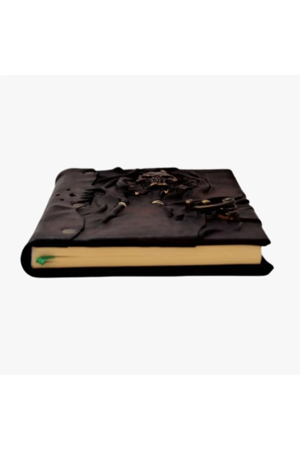 Uras Leather Memoir Book Model Skull And Crossbones Desenli-1 340 S. Sketchbook Handmade Book