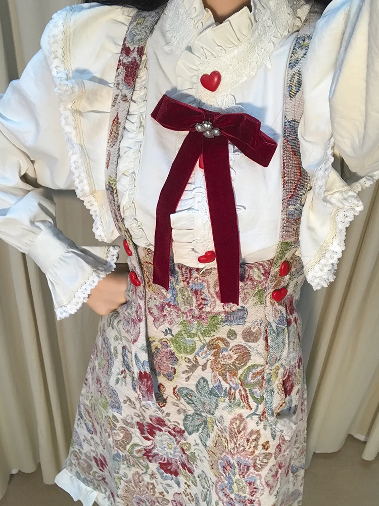 Herbst 2025, neuer chinesischer Stil, nationaler Trend, Retro-Stickerei, Riemen, lang, Dr, Stehkragen, Knoten, Irt, zweiteiliges Set