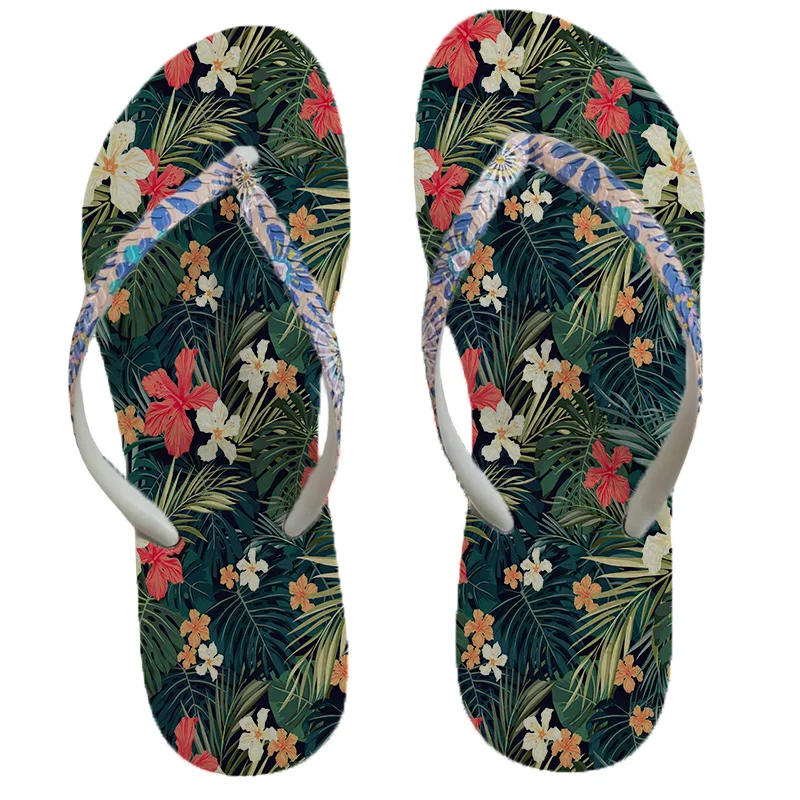 2023 Personalized Heima Hawaii Beach Women\'s Flip-Flops Non-slip Wear-Resistant Trendy Fashion Comfortable Outdoor Slippers