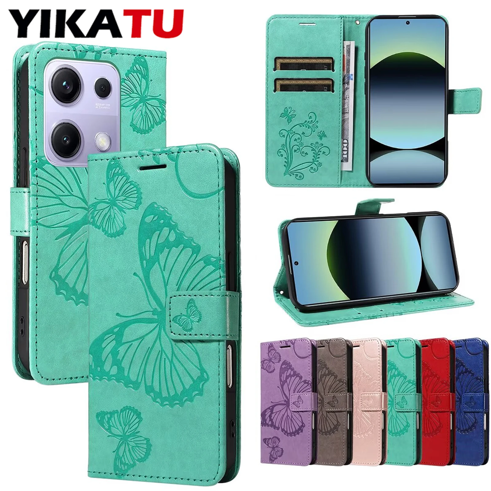

14 Model Cover For Xiaomi Redmi 10X 10C 10A 10 Prime 9T 9C 9A A5 4G A4 5G A3 A1 Plus Wallet Card Slot Magnetic Flip Leather Case