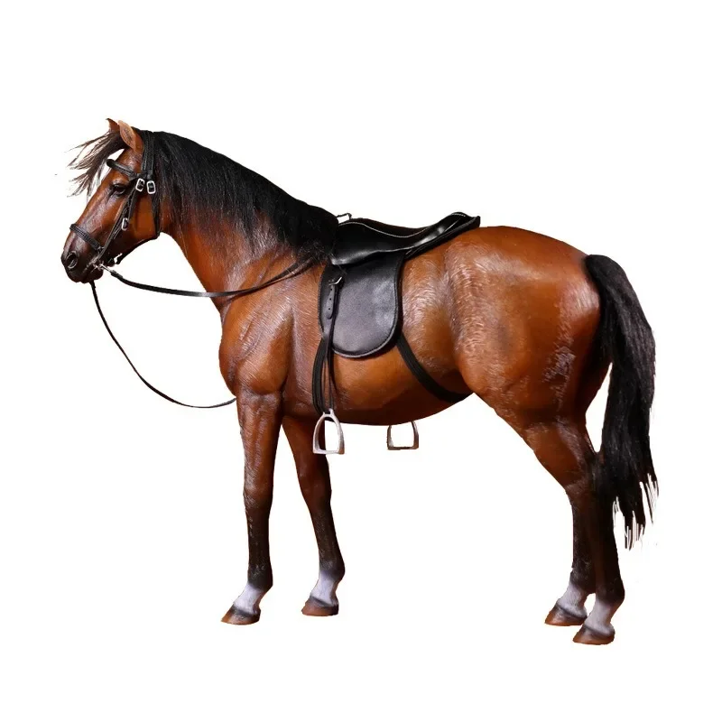 Warm-blooded horse model ornament 1/6 soldier mount war horse tide play