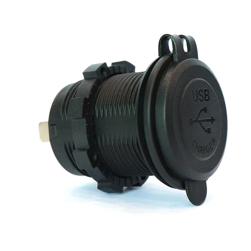 Carregador universal para carro e motocicleta, luz led usb TYPE-C, tomada de energia, cigarro, luz à prova d'água para caminhão, atv, barco