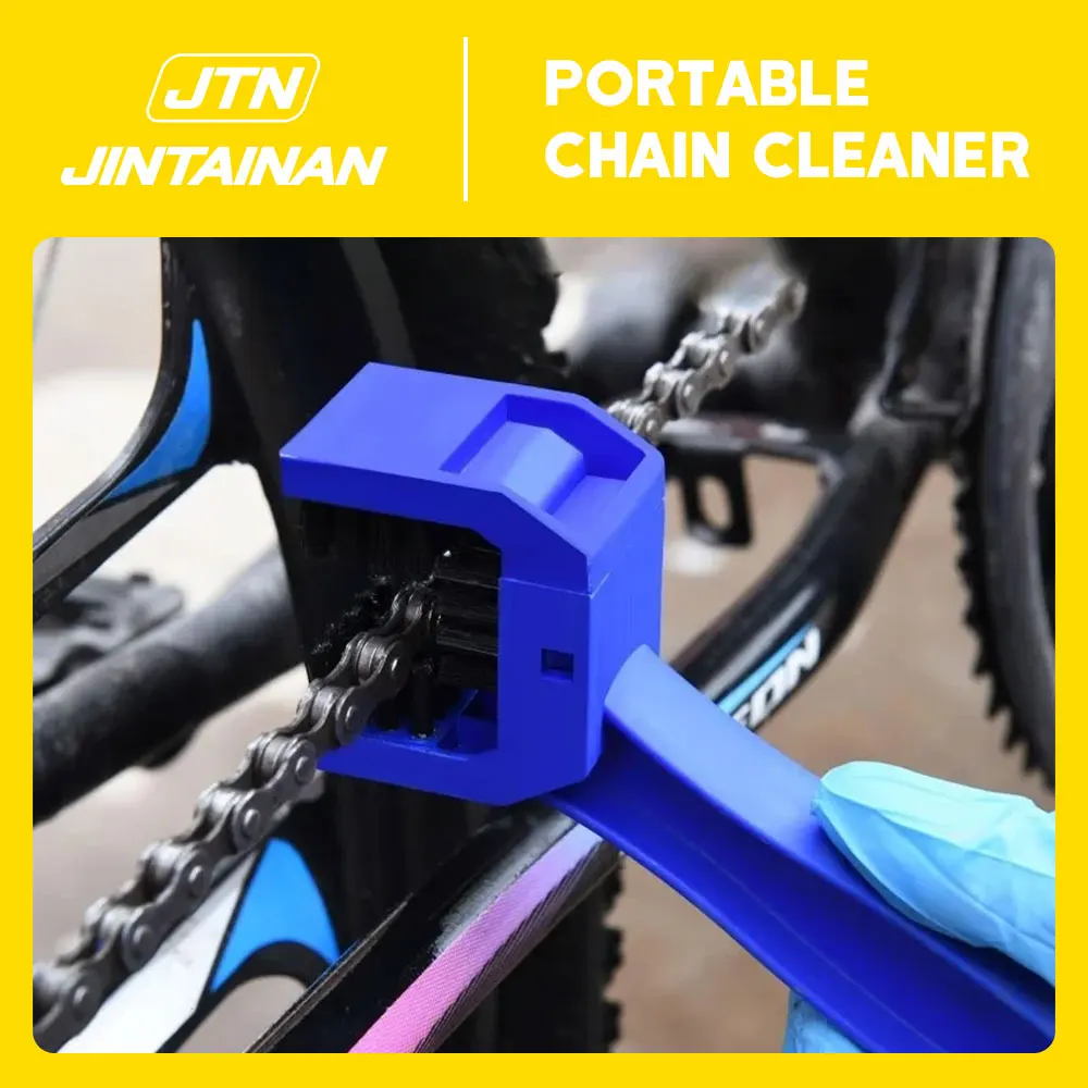 

Motorcycle Road Bike Portable Bicycle Chain Cleaner Bike Brushes Scrubber Wash Tool Mountain Cycling Cleaning Kit Accessory