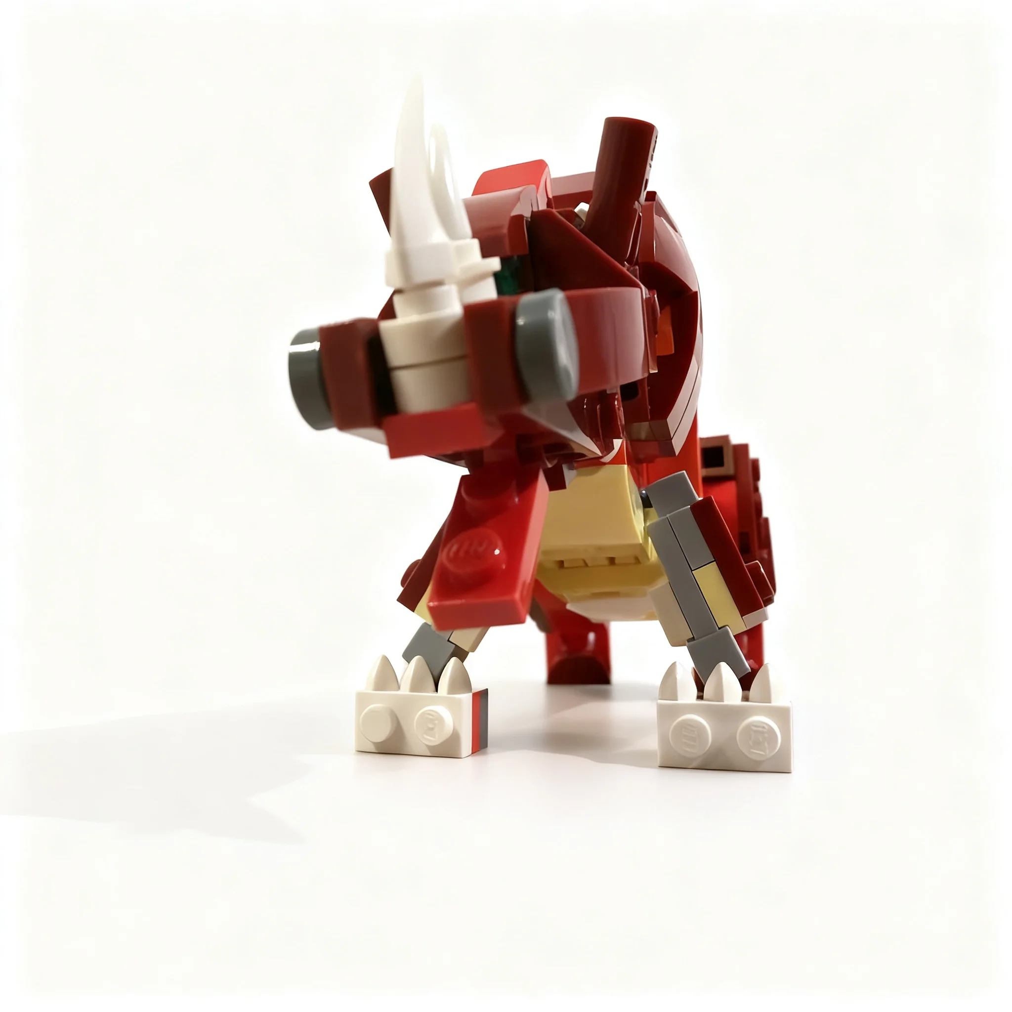 204pcs MOC Savanna crusher Rhino Creator Creator 3-in-1 Model Building Blocks Toys Christmas Gift Construction DIY Idea Creative
