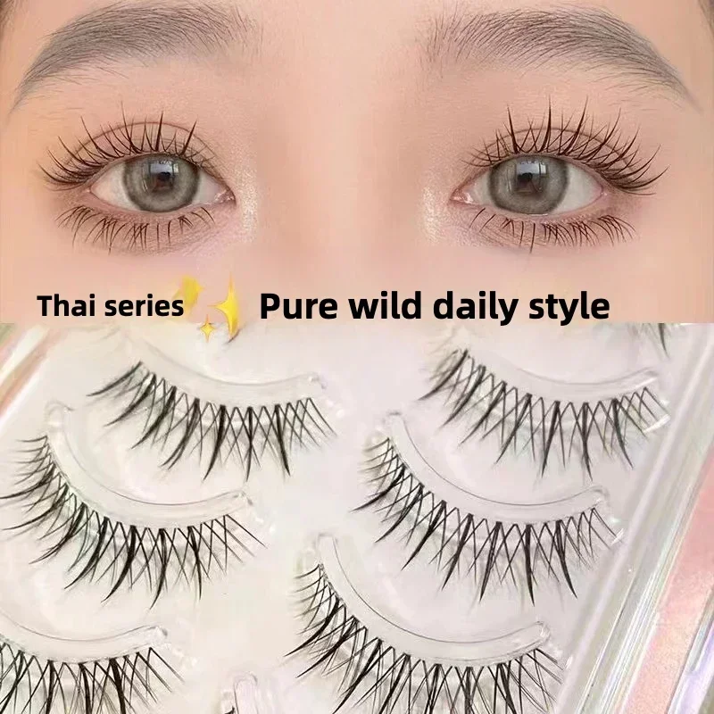 

MengJie False Eyelashes Natural Look Fake Eyelashes Thai Eye Lashes Daily Transparent Terrier False Lashes Genuine Makeup