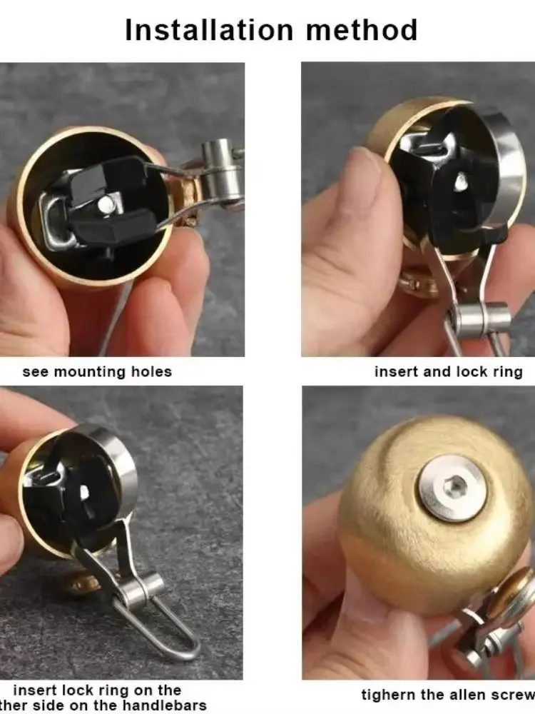 AliExpress HOMEFISH Bicycle Bell Retro Classical Clear Loud Sound Steel Copper MTB Mountain Bike Handlebar Ring Horn Safety Cycling Warning Alarm