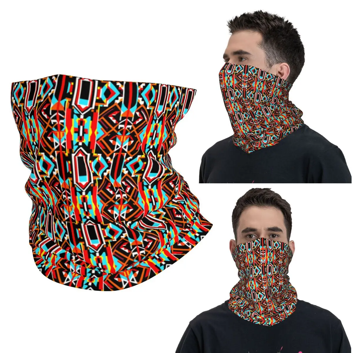 Navajo Navajo Tribe patrón Tribal nativo americano Bandana cubierta para el cuello máscara impresa bufanda diadema multiusos para hombres mujeres adultos