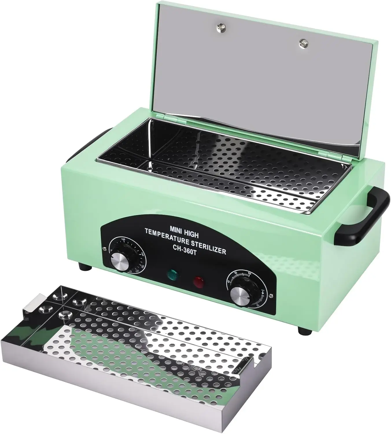 Tool Sterilizer, High Temperature Dry Heat Cleaning Box, with Temperature & Time Setting, Handle, for Nail Tools, Beauty Salon,