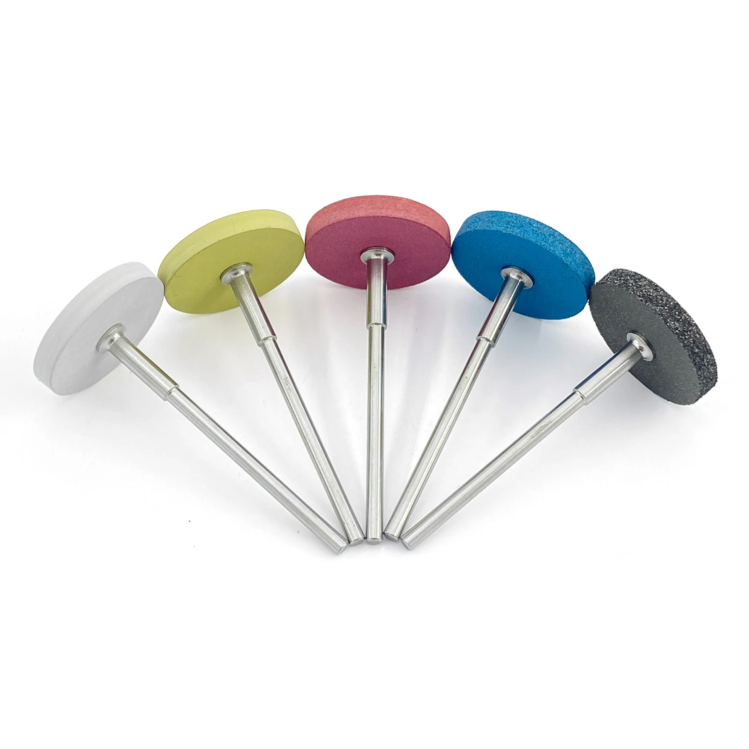 1/5Pcs Dental Rubber Diamond Polisher Wheel Zirconia Polishing Ceramic Grinding HP 2.35MM Dentistry Laboratory Polishing Tools