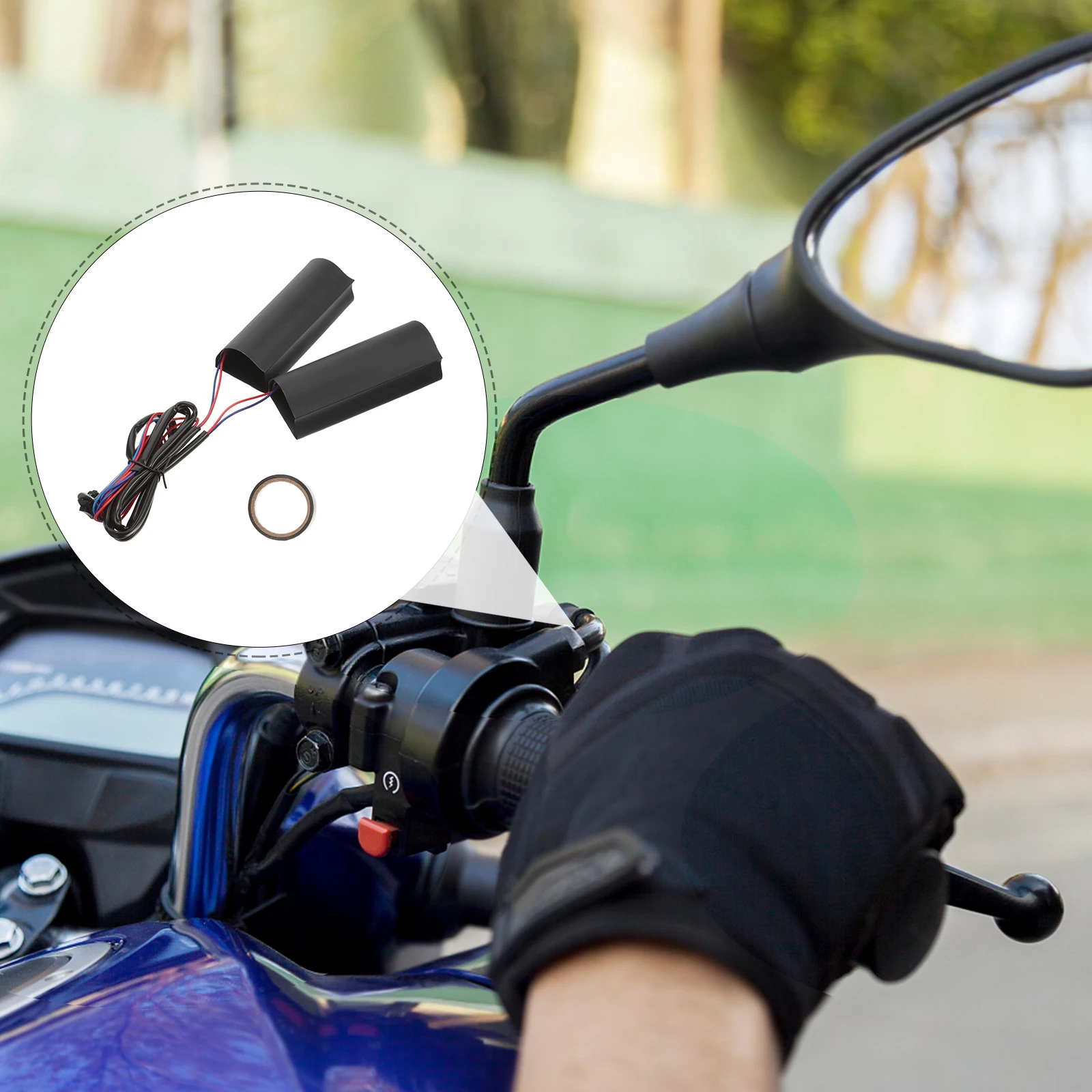 

Heated Motorcycle H Grips 12V Electric Warm Covers Anti Freezing Universal ATV Scooter Van Gloves Pet Metal Heating Film
