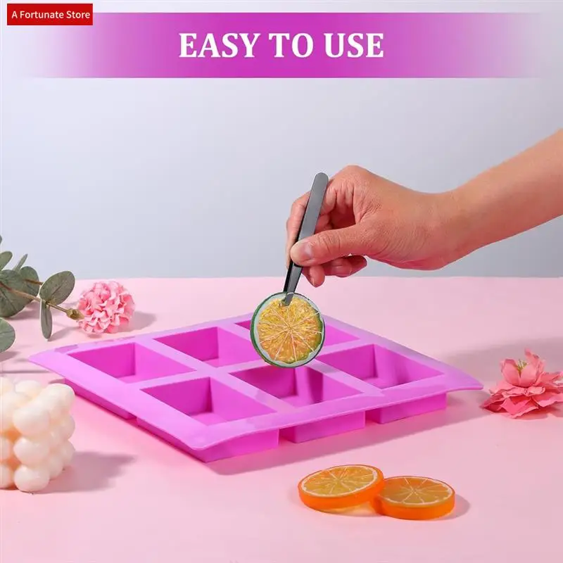 

10 Pack Silicone Soap Molds Silicone Soap Mold For Homemade Craft Soap Bar Mold, Chocolate Molds-A78G
