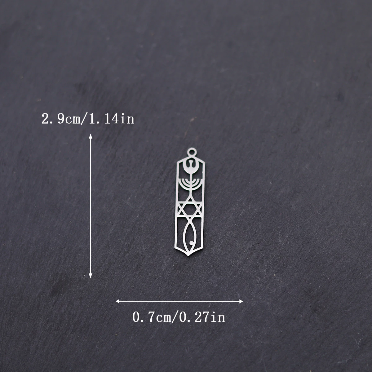 3pcs Stainless Steel Star of David Charms Jewish Lamp Stand Symbol Pendant DIY Necklace Earrings Religious Amulet Jewelry Making
