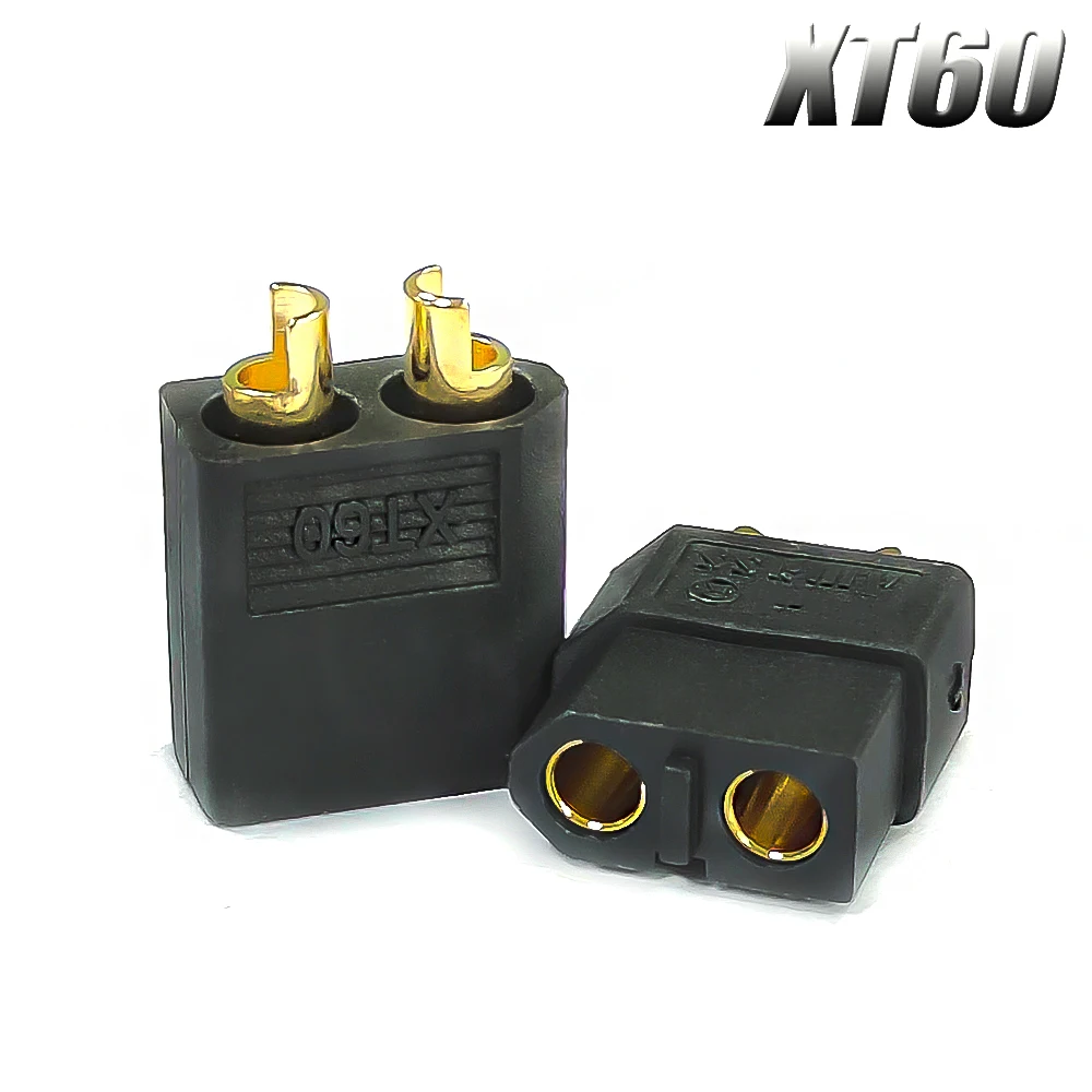 Amass XT60 Black 10/20/50 Pairs  Male Female Brass Golden Plated Bullet Connector Plugs For Lipo Battery Remote Control Toy Part