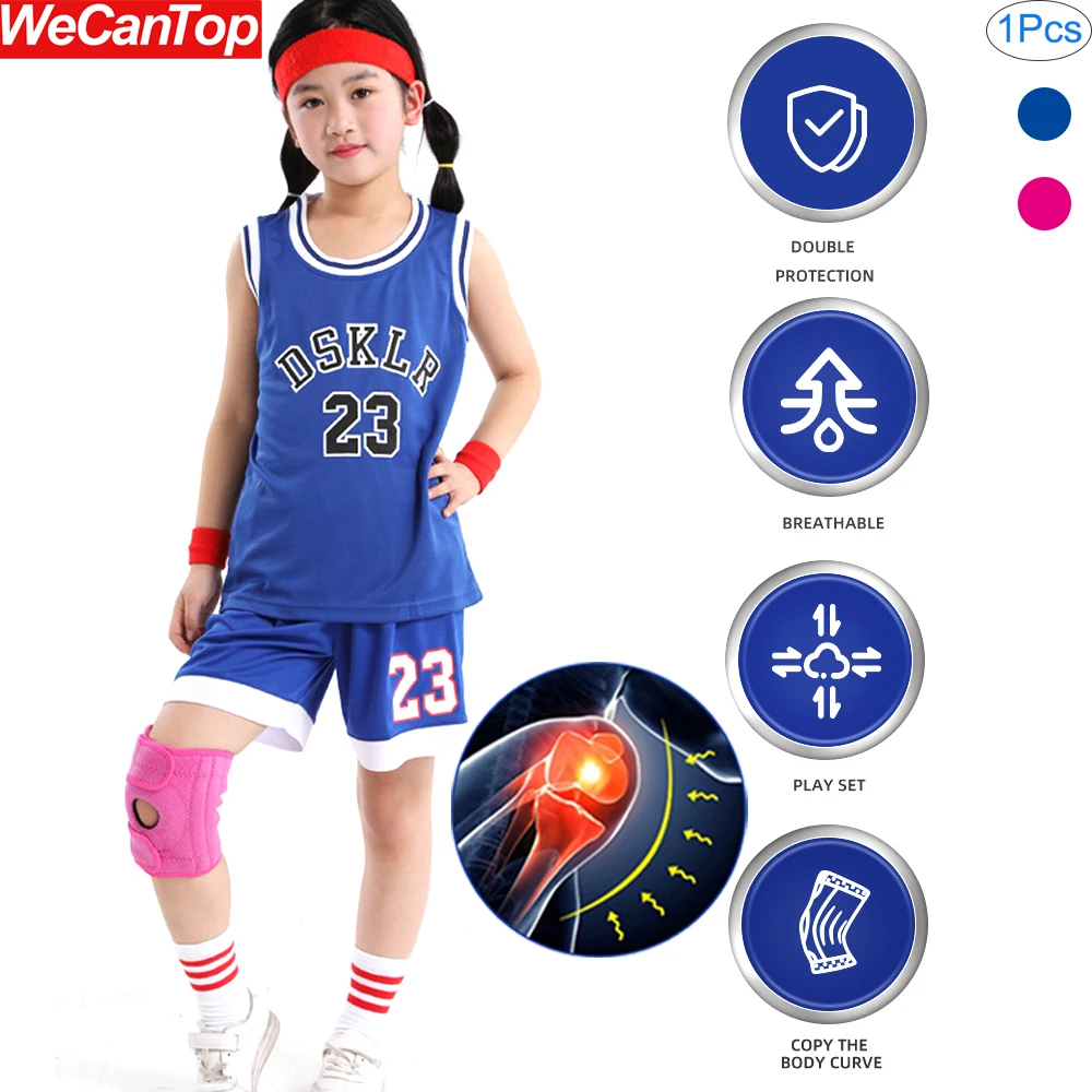 1Pcs Kids Neoprene Knee Brace,Open Patella Stabilizer with Adjustable Straps Knee Pad Support for Arthritis,Relieves Pain,Sports