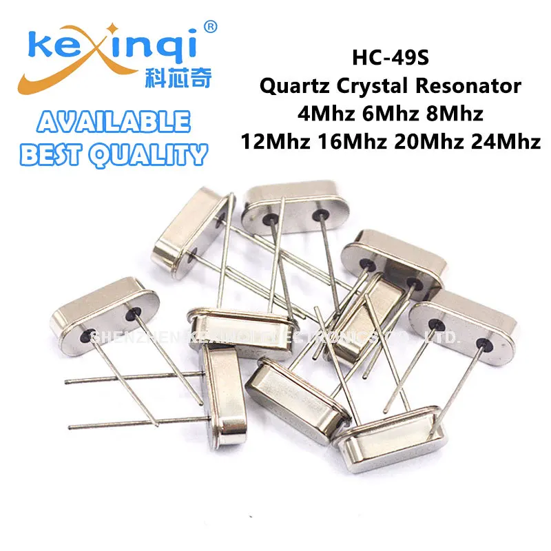 10PCS 4Mhz 6Mhz 8Mhz 12Mhz 16Mhz 20Mhz 24Mhz 32.768K 32.768K Quartz Crystal Resonator Passive Oscillator HC49S 8.000MHZ 11.0592M