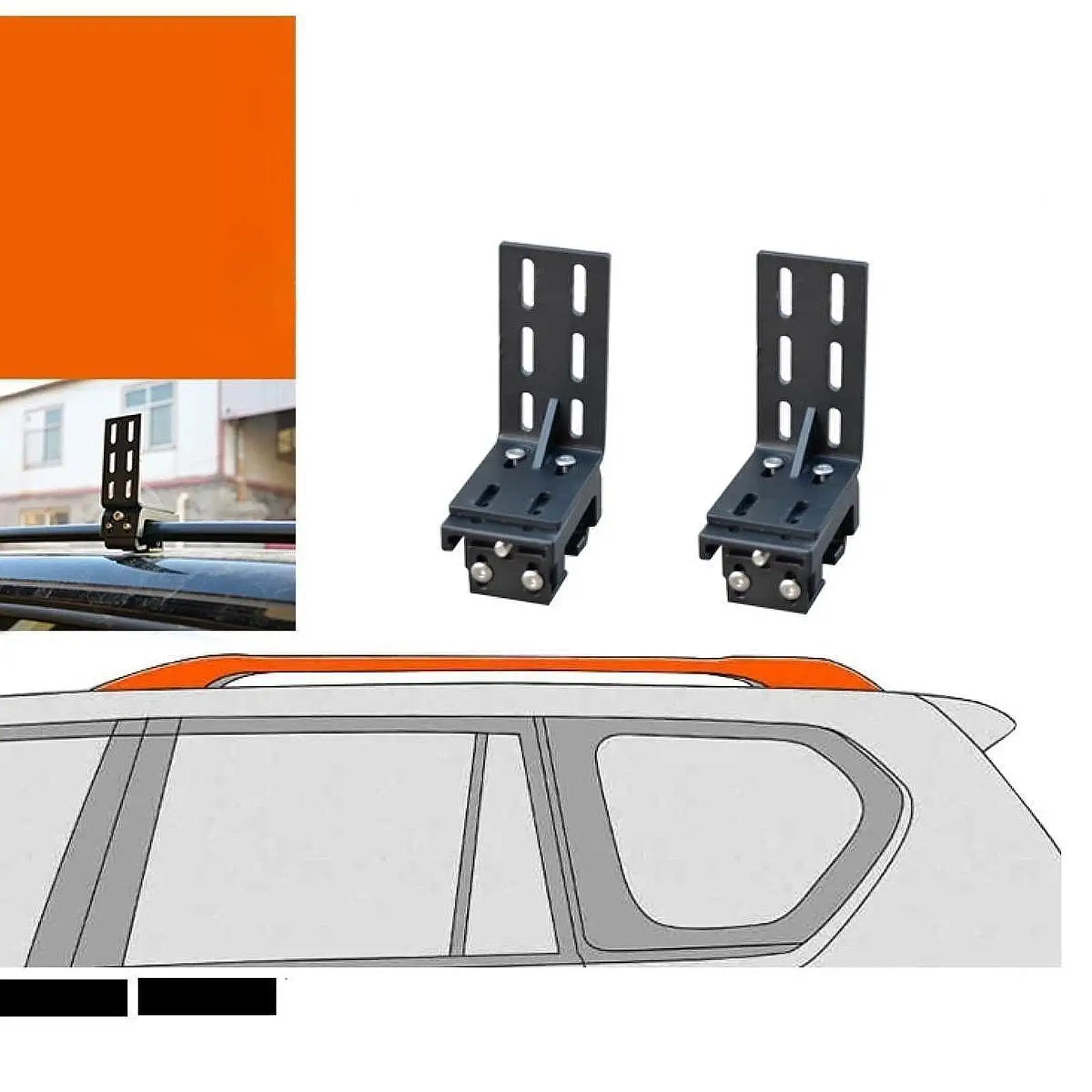 

Awning Support Clamp Aluminum Alloy Roof Mount Bracket for Side Tent Camping Outdoor Accessory
