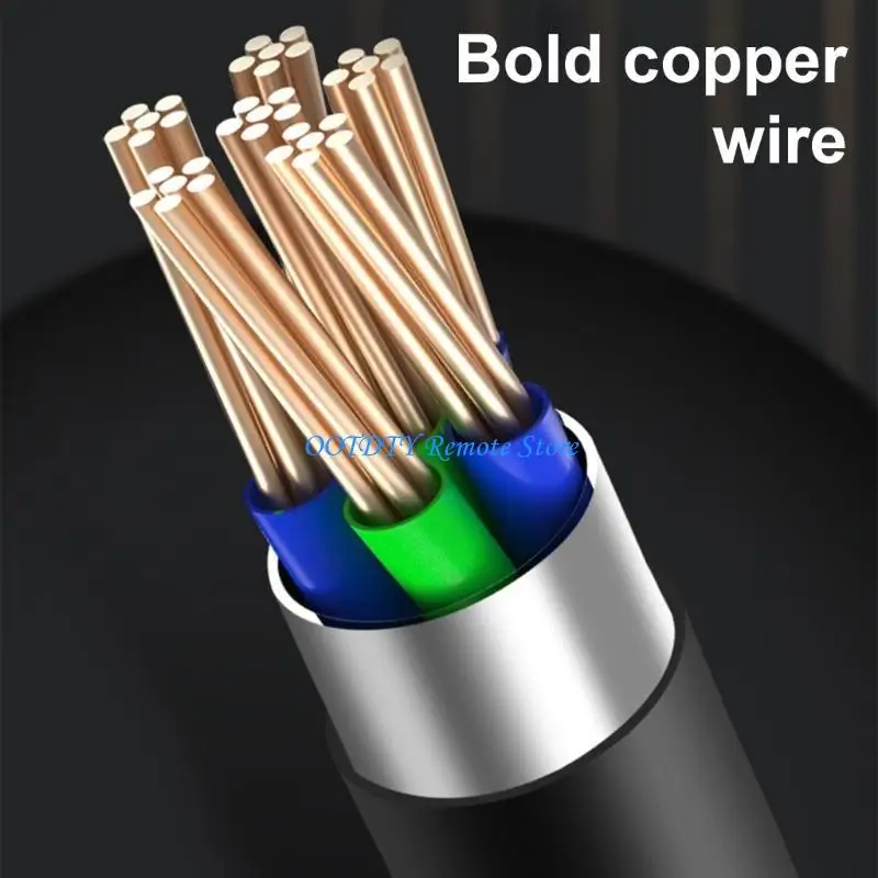 

DXAB Coiled USB Type C Cable Efficient Data Transmission Extendable 150CM PD100W