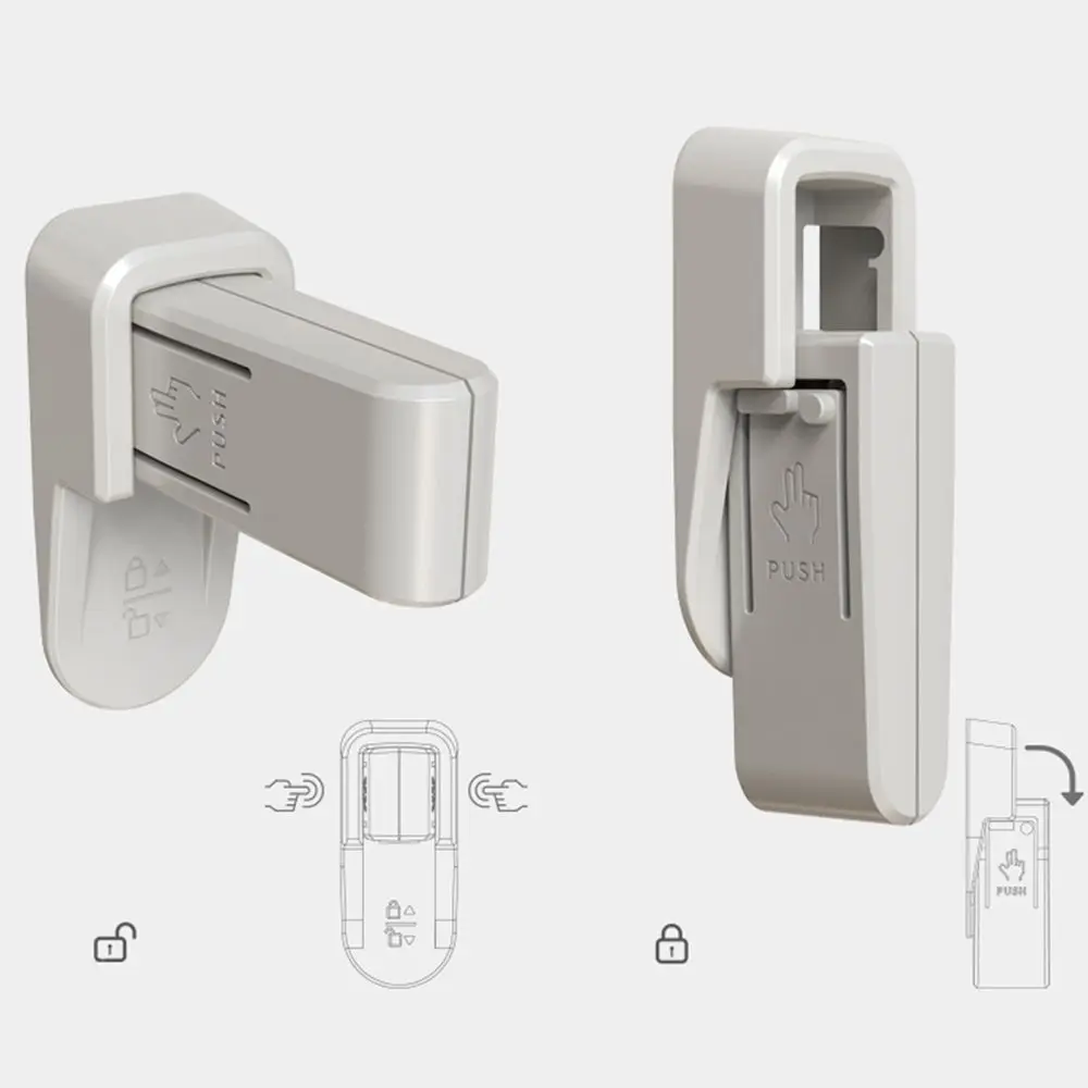 تثبيت قفل رافعة باب يدوي متعدد الأغراض مضاد للقرص، قفل باب مضاد للفتح، أقفال أمان للأطفال، معدات حماية الطفل