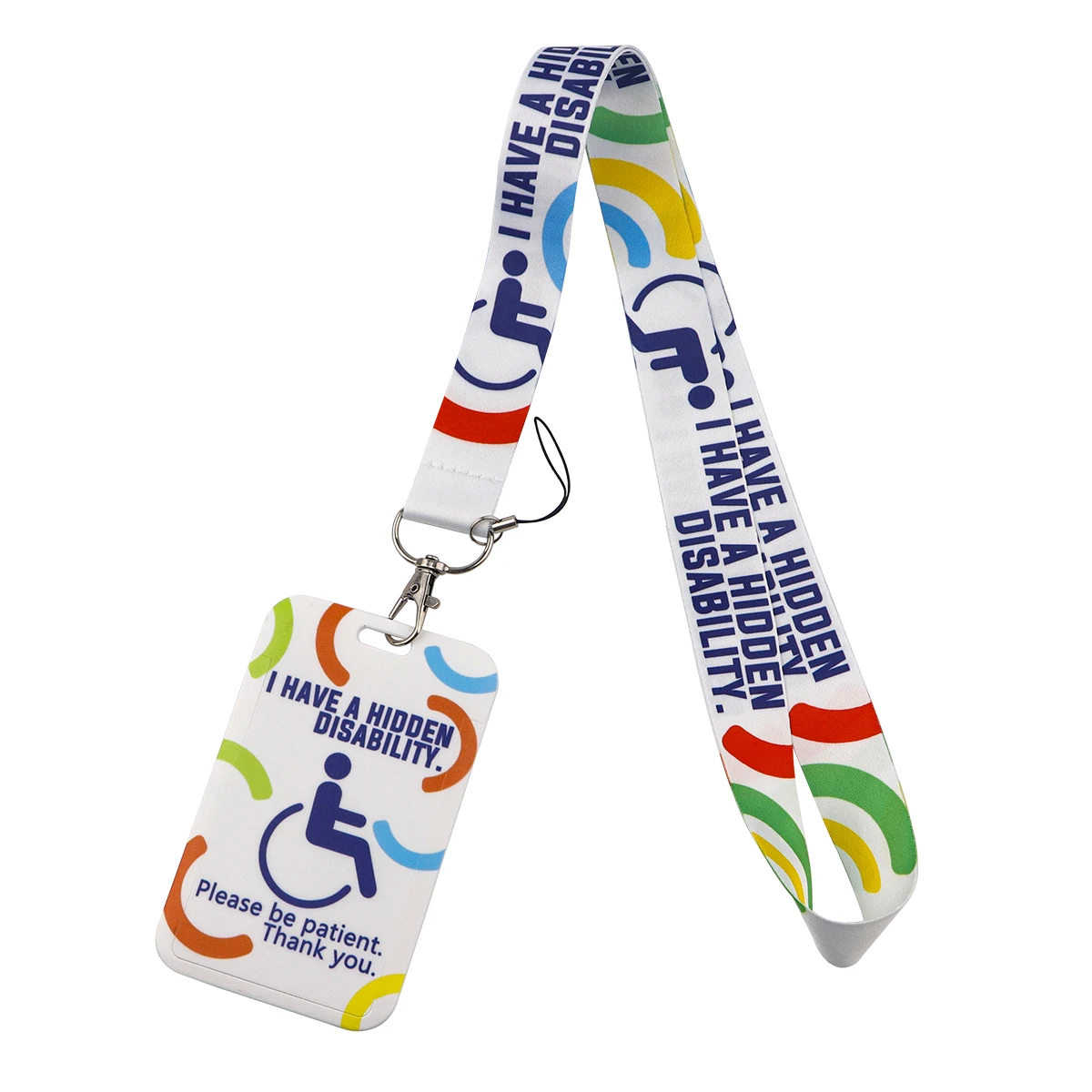 

Disability Awareness Lanyard For Keys ID Card Cover Badge Holder Business Phone Key Lanyard Neck Straps Keychain