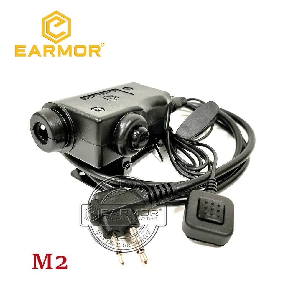 Imagem -02 - Earmor-adaptador Ptt Militar para Airsoft Fone de Ouvido Tático Estender a Linha do Dedo Combinação de Botão M52-m2