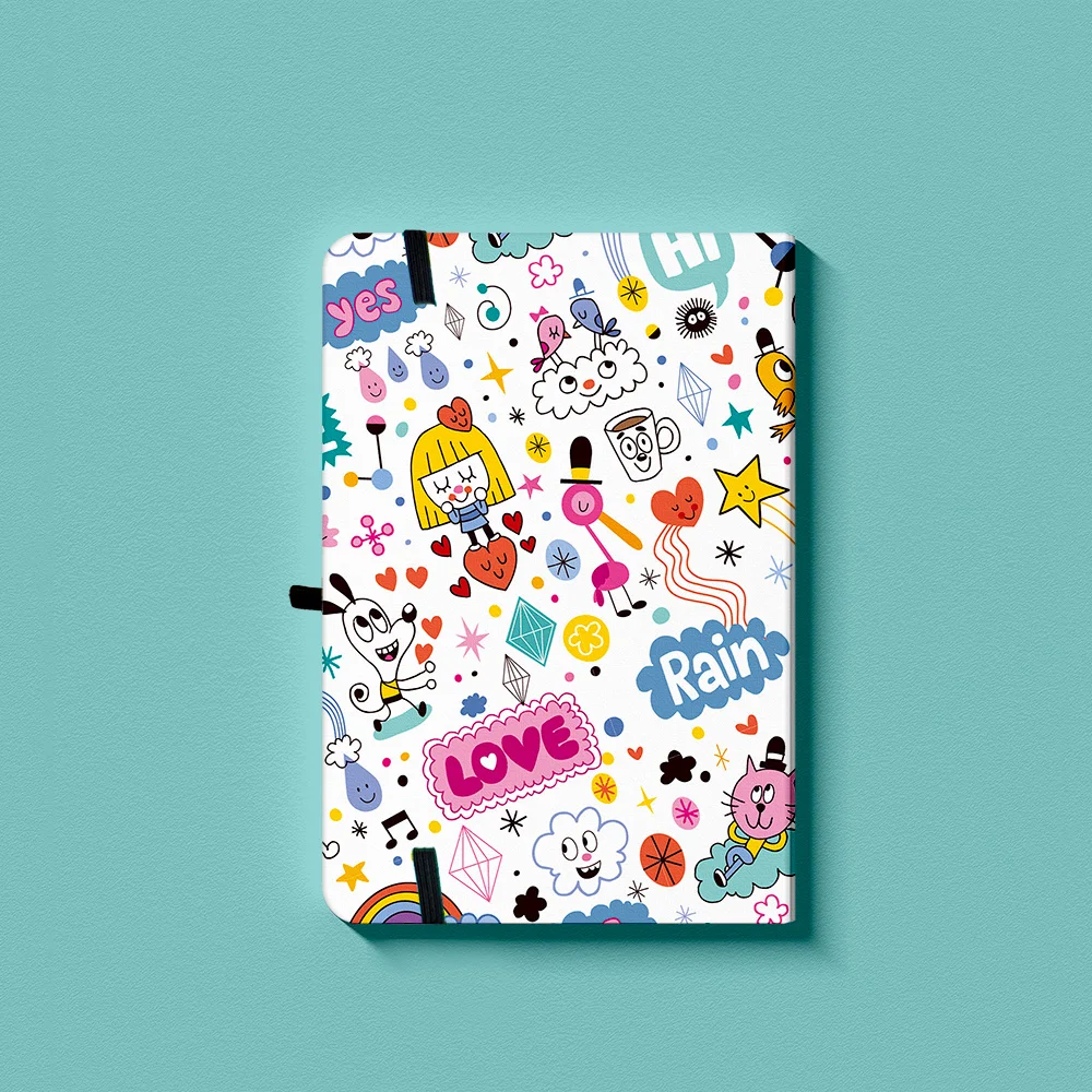 Imagem -03 - Corderona Lovely Dog Bullet Jornal Pontilhado Banda Elástica 160gsm Papel Ultra Grosso a5 Notebook Capa Dura