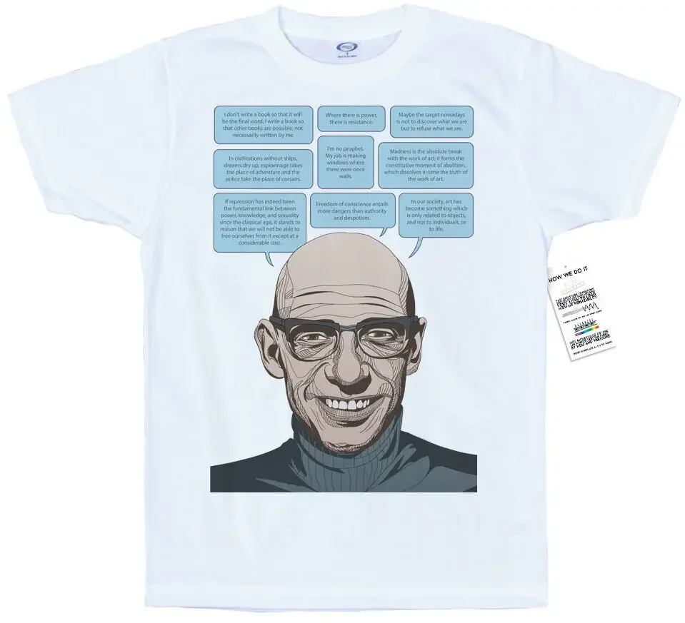 Michel Foucault T Shirt Artwork Y2K tops Unisex Summer Short Sleeve