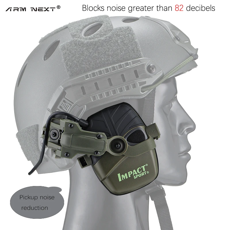 

Impact Sport Electronic Shooting Headset Helmet Mounted Ver Hunting Pickup Noise Reduction Hearing Protection Tactical Headset