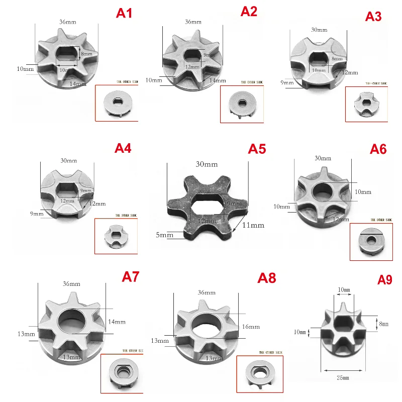 1Pc Gear Sprockets Drive Replace Sprocket For 5016/6018 Gear Electric Chainsaw