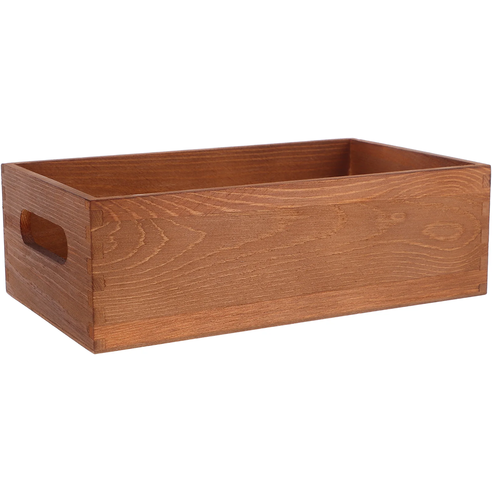 Solid Wood Storage Box Tools Desktop Crate Tabletop Toolbox Organizer Multi-use Case Wooden Multi-function Office Container