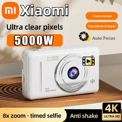 Xiaomi-Mini appareil photo numérique CCD, caméra de sport rétro, entrée de gamme, Carema, touristes, flash HD, 50 millions de pixels, autofocus, cadeau, 4K