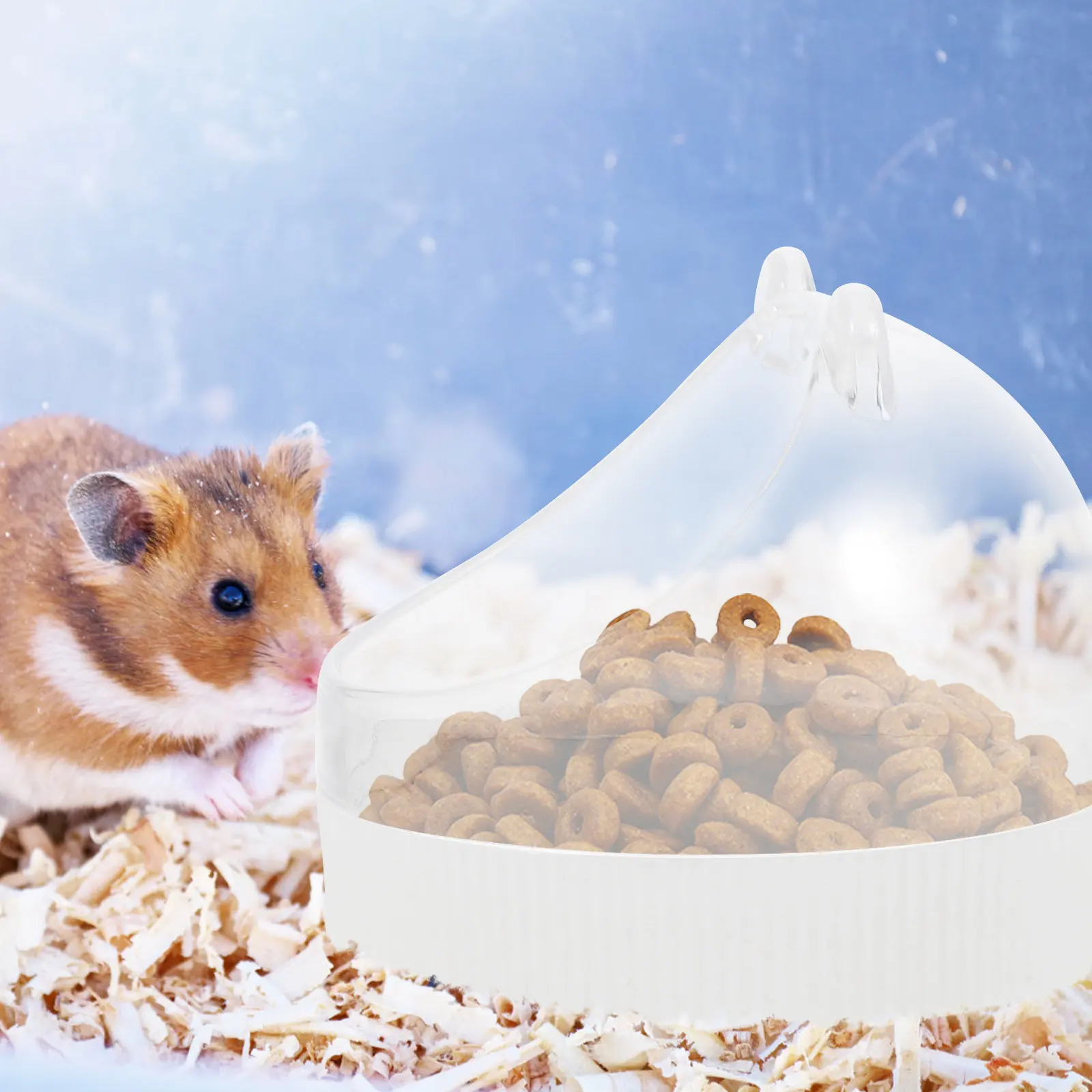 Acrylic Hamster Food Bowl Small Animal Feeding Dish Easy Wash Safe Material Rabbit Chinchilla Cage Pet Accessory Water Bowl view 3