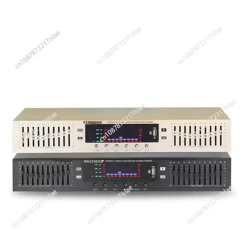 

220V HIFI Digital HD Stereo Preamplifier Equalizer Built-In USB Bluetooth Home Stage Equalizer Dual 10 Segments EQ-898