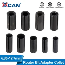 XCAN 1pc Adapter Collet for Milling Cutter CNC Router Bit Adapters Cutter Holder  8-6.35/ 9.5-6.35/ 10-8/12-6 8 10/12.7-6 6.35mm