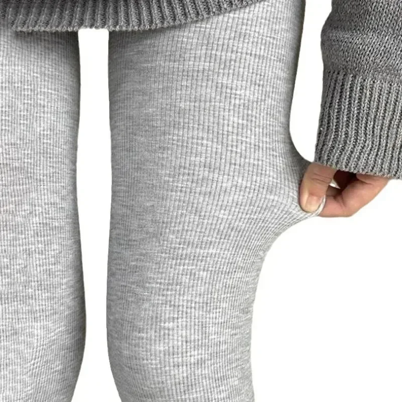 2024 mulheres outono inverno nova cintura alta magro leggings feminino calças de roupa interior térmica senhoras apertadas cor sólida