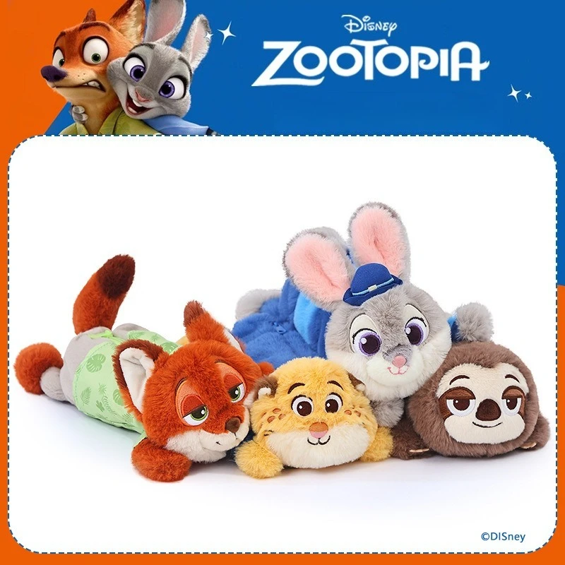 Disney Zootopia Zootropolis - Bolsa de Almacenamiento Suave y Adorable de 29 cm con Diseño de Judy Nick Clawhauser Flash, Portaplumas, Estuche para Lápices, para Regalos de Cumpleaños