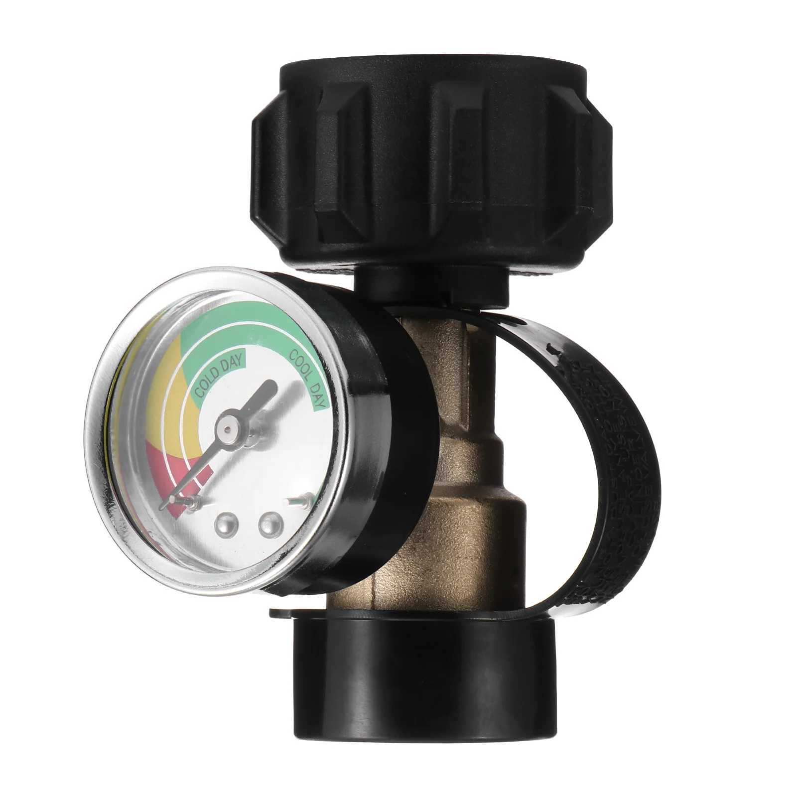 

Propane Tank Adapter Converter 20-40lb Gas Cylinder Silver Black Dial Pressure Gauge Airtight Connection Outdoor Supplies