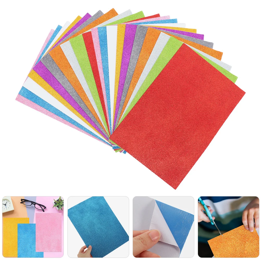

20 Sheets A4 Glitter Cardstock Paper Foil Craft Sheets For Diy Origami School Projects Party Wedding Decoration Handicraft