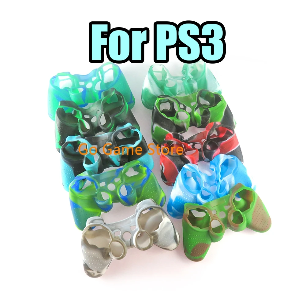التمويه لينة حقيبة غطاء سيليكون حماية الجلد ل PS3 تحكم ل PS3 المقود غمبد