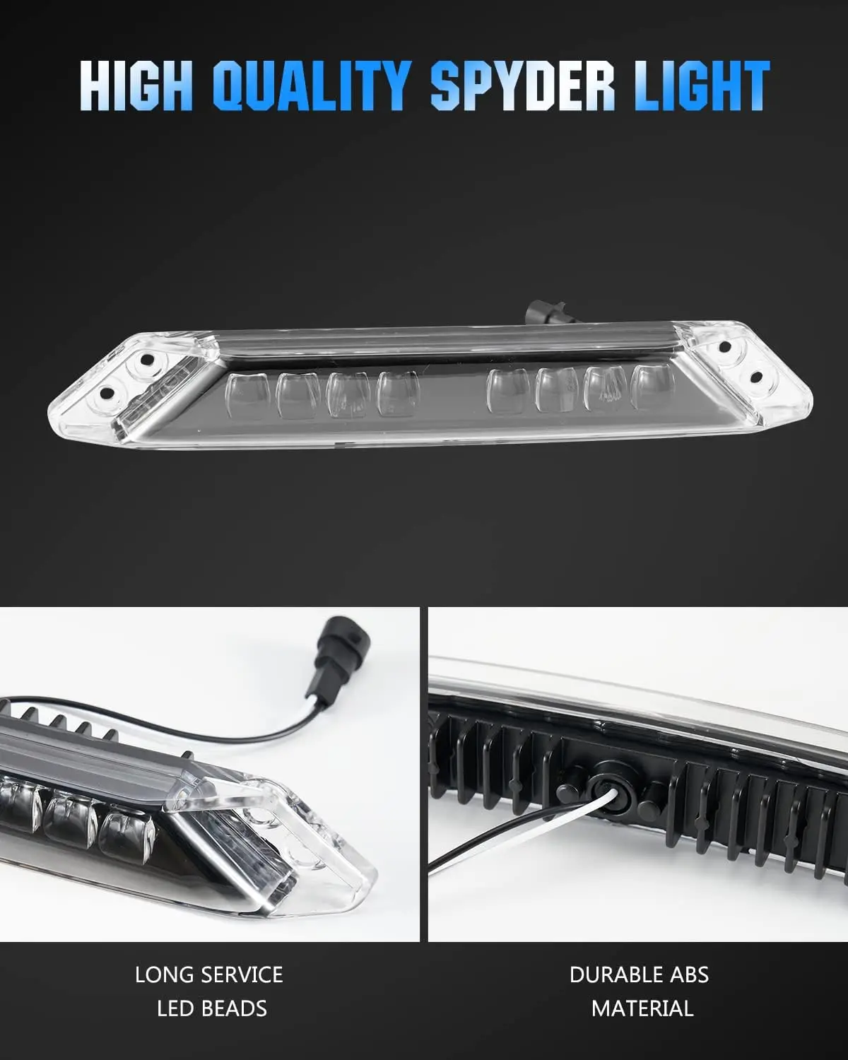 

LED Auxiliary Light Kit for Can-Am Ryker 600/900 /Sport / for Rally Edition Front Signature Led White Daytime Running Light DRL