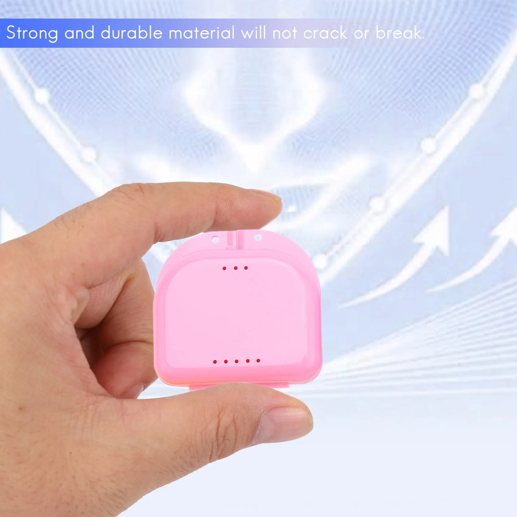 High-end Retainer Case 5Pcs Mouth Guard Case Orthodontic Dental Retainer Box Denture Storage Container