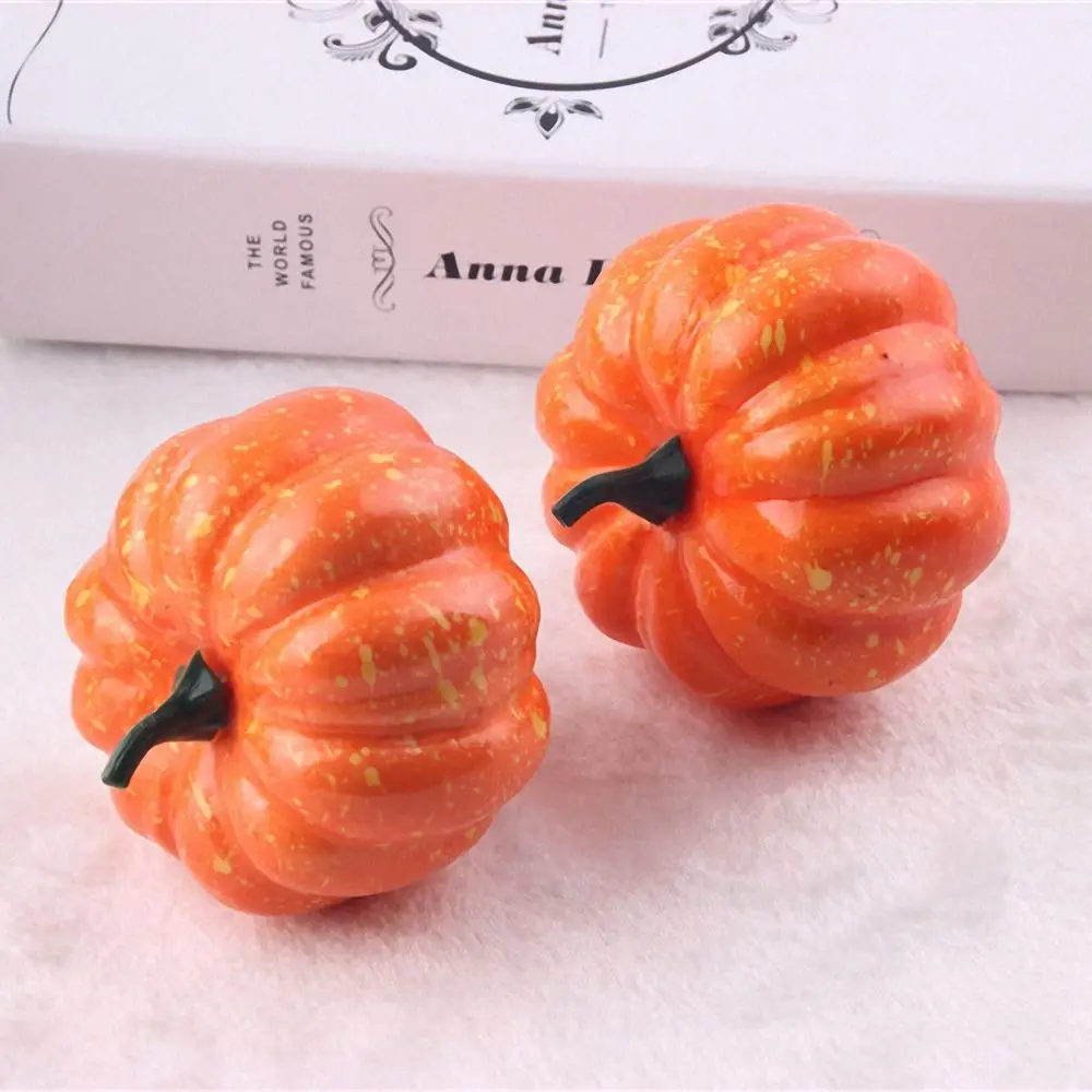 6Pcs Mini Artificial Pumpkin Fake Simulation Vegetable Halloween Home Decoration Props DIY Indoor Craft Pumkin Ornament Set - view 4